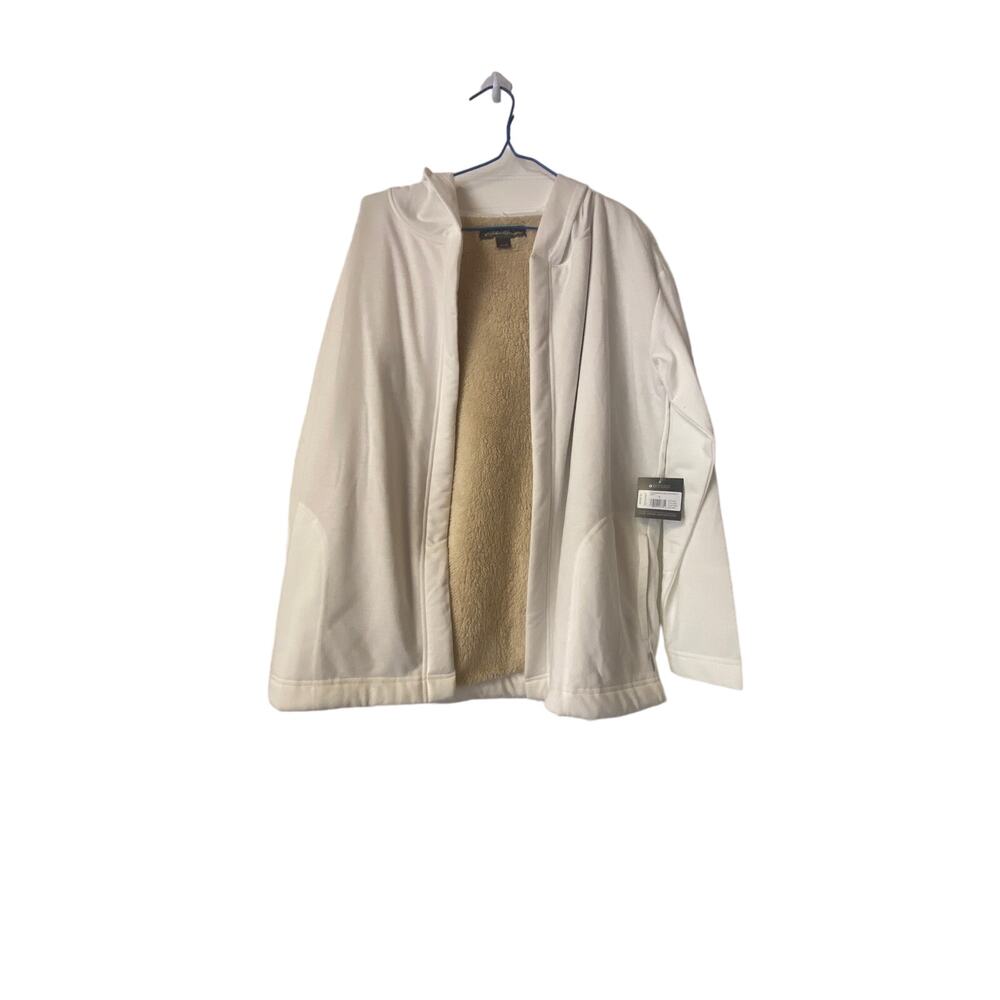 Eddie Bauer Fauxx Shearling Lined Cardigan Size Medium